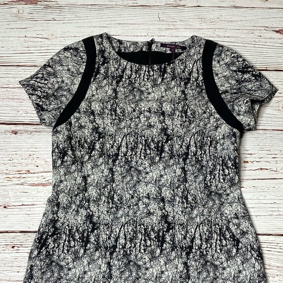 NWT Rachel Roy Cracked Jacquard Square Shoulder Sheath Dress Sz 10 - Picture 5 of 16